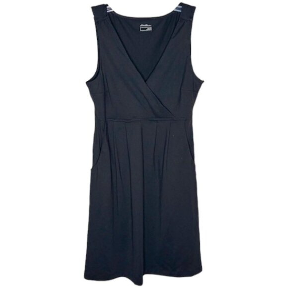 Eddie Bauer Aster Crossover Sleeveless Dress - Black - M - Picture 2 of 8